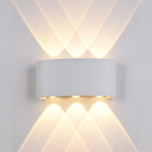 Outdoor wall light Lux Gilberto 6w – outdoor wall lights in white and aluminum