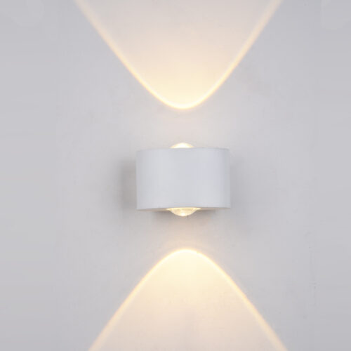 Outdoor wall light Lux Gilberto – outdoor wall lights in white and aluminum