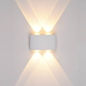 Outdoor wall light Lux Gilberto 4w – outdoor wall lights in white and aluminum