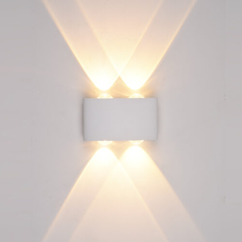 Outdoor wall light Lux Gilberto 4w – outdoor wall lights in white and aluminum