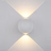 Outdoor wall light Lux Carsoli – outdoor wall lights in white and aluminum