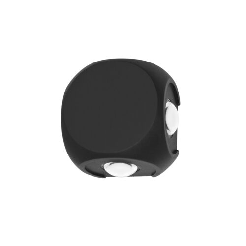 Outdoor wall light Lux Porso – outdoor wall lights in sandblasted black and cast aluminum