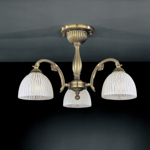 Flush mount ceiling light Lux 5670 – flush mount ceiling lights in brass and glass