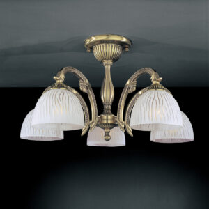 Flush mount ceiling light Lux 5670 60w – flush mount ceiling lights in brass and glass