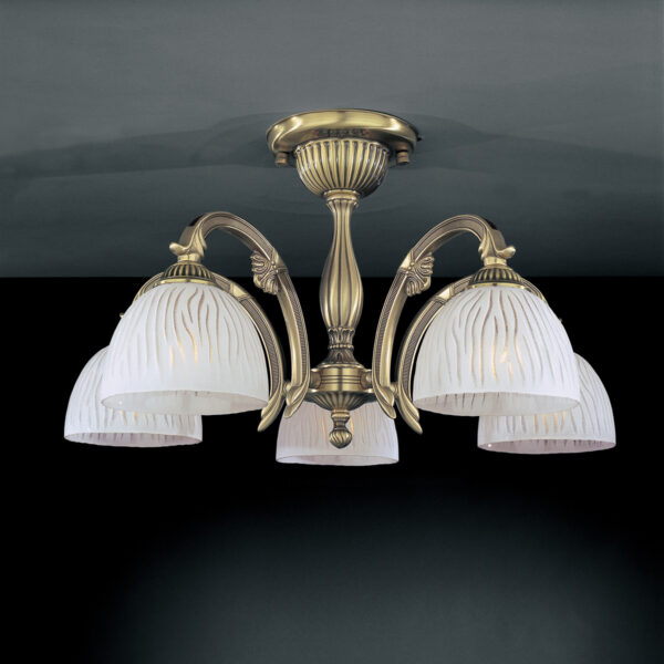 Flush mount ceiling light Lux 5670 60w – flush mount ceiling lights in brass and glass