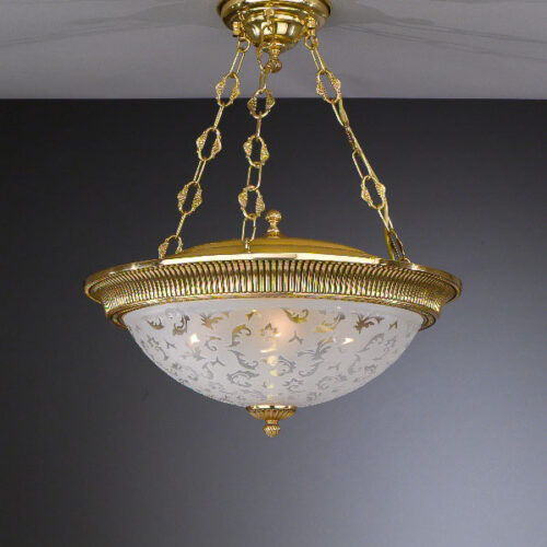 Flush mount ceiling light Lux 6312 – flush mount ceiling lights in gold and glass