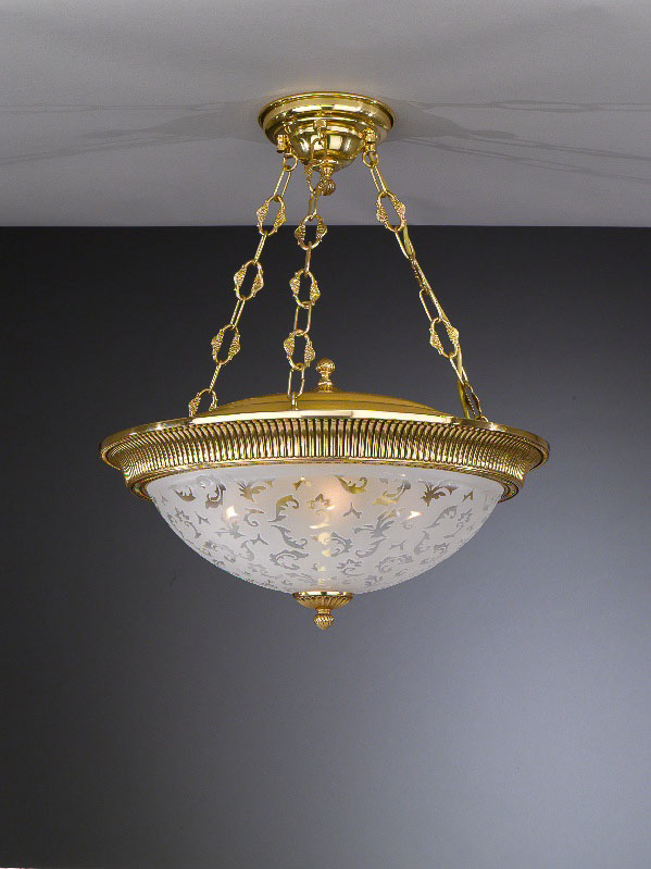 Flush mount ceiling light Lux 6312 – flush mount ceiling lights in gold and glass