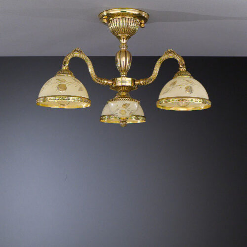 Flush mount ceiling light Lux 6328 – flush mount ceiling lights in gold and glass