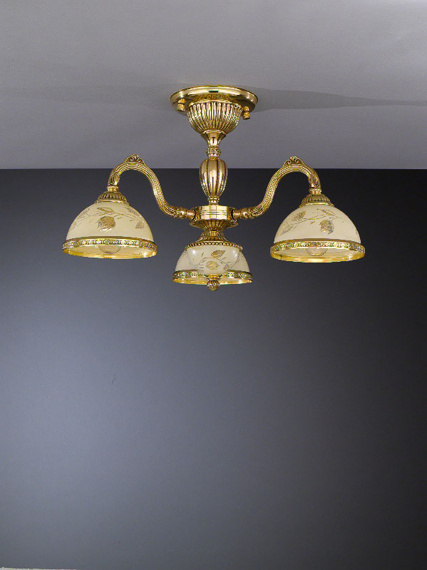 Flush mount ceiling light Lux 6328 – flush mount ceiling lights in gold and glass