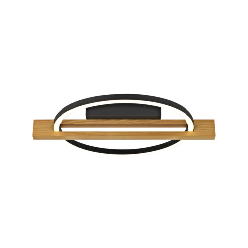 Flush mount ceiling light Lux Natano – flush mount ceiling lights in sandblasted black and aluminum