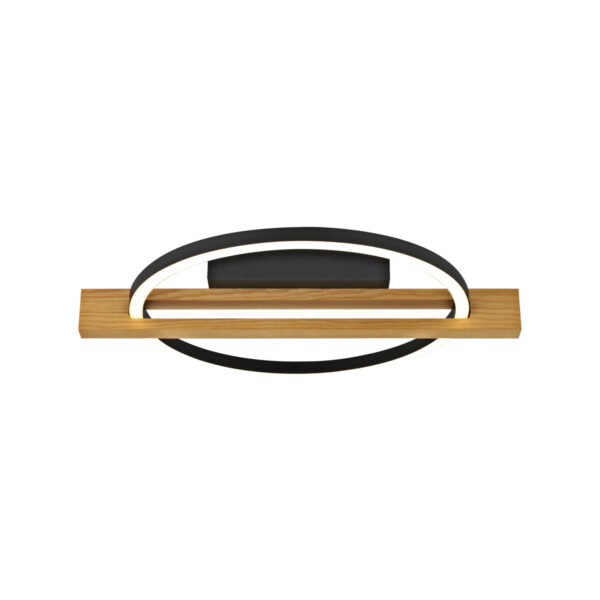 Flush mount ceiling light Lux Natano – flush mount ceiling lights in sandblasted black and aluminum