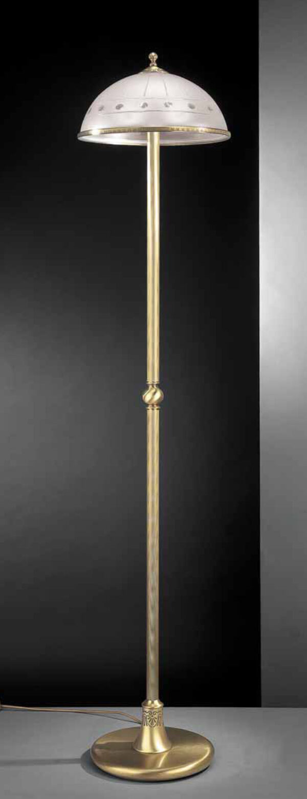 Floor lamp Lux 4650 – floor lamps in brass and glass