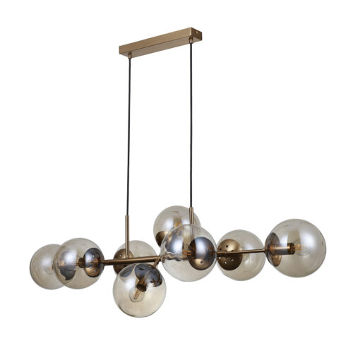 Pendant lamp Lux Molite – modern pendant lamp in honey brass and steel