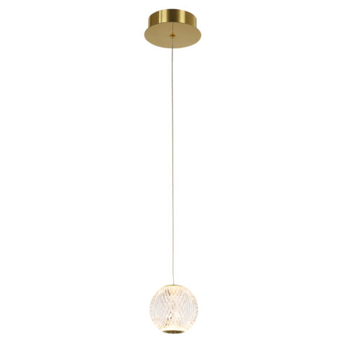 Pendant lamp Lux Rosario 4.2w – modern pendant lamp in gold and steel