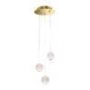 Pendant lamp Lux Rosario 12.6w – modern pendant lamp in gold and steel