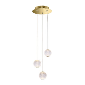 Pendant lamp Lux Rosario 12.6w – modern pendant lamp in gold and steel