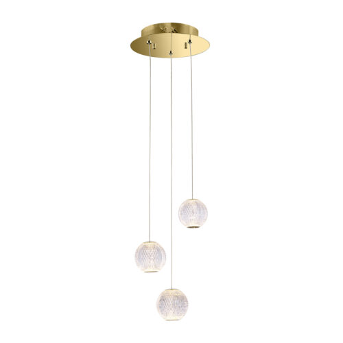 Pendant lamp Lux Rosario 12.6w – modern pendant lamp in gold and steel