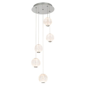 Pendant lamp Lux Rosario 21w – modern pendant lamp in chrome and steel