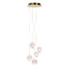 Pendant lamp Lux Rosario – modern pendant lamp in gold and steel