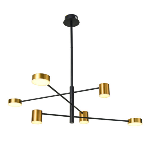Pendant lamp Lux Remdal – modern pendant lamp in gold and steel