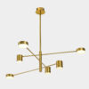 Pendant lamp Lux Remdal – modern pendant lamp in gold and steel