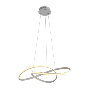Pendant lamp Lux Consa – modern pendant lamp in white and metal alloy