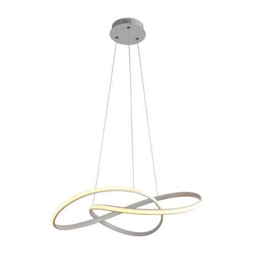 Pendant lamp Lux Consa – modern pendant lamp in white and metal alloy