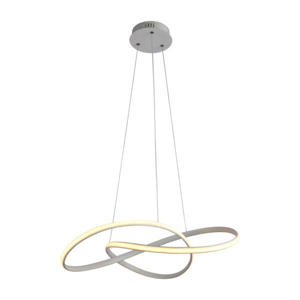 Pendant lamp Lux Consa – modern pendant lamp in white and metal alloy