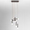 Pendant lamp Lux Laon – modern pendant lamp in coffee and aluminum