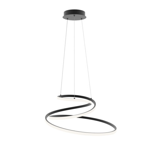 Pendant lamp Lux Lorila 60w – modern pendant lamp in black and steel