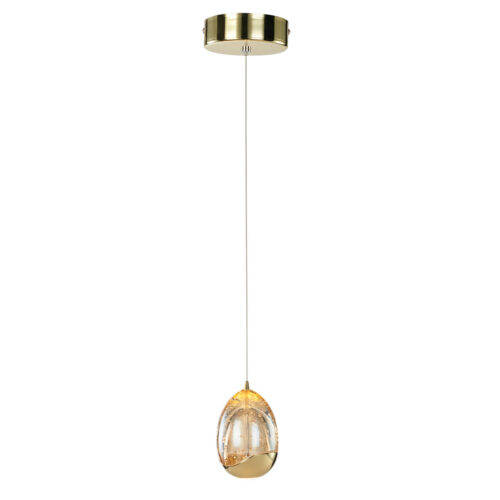 Pendant lamp Lux Huelto 4.8w – modern pendant lamp in champagne gold and steel
