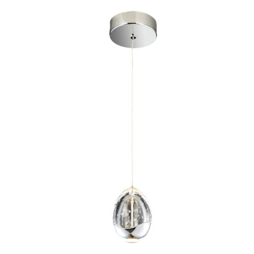 Pendant lamp Lux Huelto – modern pendant lamp in chrome and steel