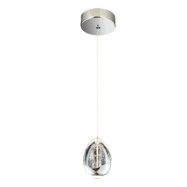 Pendant lamp Lux Huelto – modern pendant lamp in chrome and steel