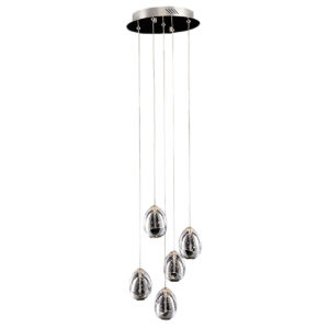 Pendant lamp Lux Huelto 24w – modern pendant lamp in chrome and steel