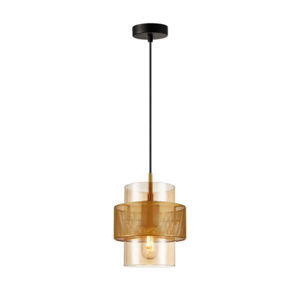 Pendant lamp Lux Vinoti – modern pendant lamp in amber