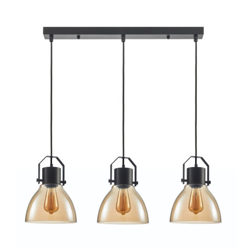 Pendant lamp Lux Darlena – modern pendant lamp in black and steel