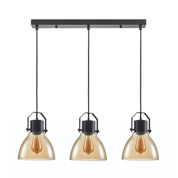 Pendant lamp Lux Darlena – modern pendant lamp in black and steel