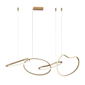 Pendant lamp Lux Fonte – modern pendant lamp in gold and steel