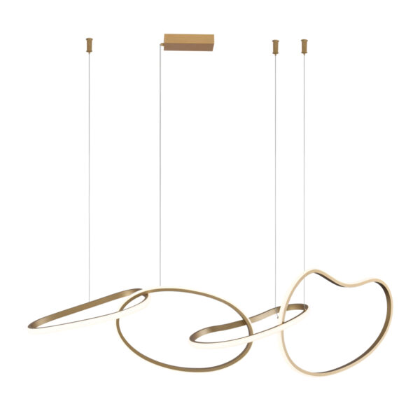 Pendant lamp Lux Fonte – modern pendant lamp in gold and steel