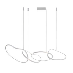 Pendant lamp Lux Fonte 60w – modern pendant lamp in white and steel