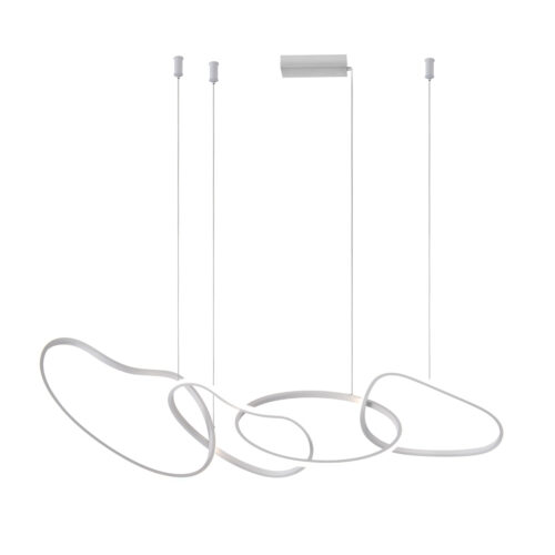 Pendant lamp Lux Fonte 60w – modern pendant lamp in white and steel