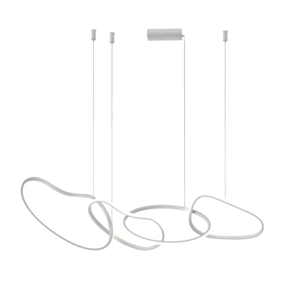 Pendant lamp Lux Fonte 60w – modern pendant lamp in white and steel
