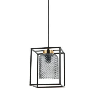 Pendant lamp Lux Sinella – modern pendant lamp in black and steel