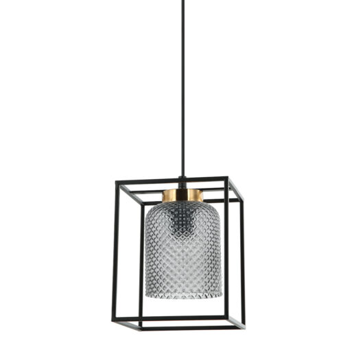 Pendant lamp Lux Sinella – modern pendant lamp in black and steel