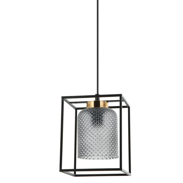 Pendant lamp Lux Sinella – modern pendant lamp in black and steel