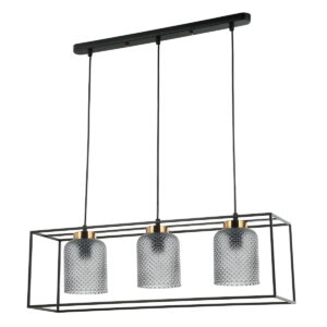 Pendant lamp Lux Sinella – modern pendant lamp in black and steel