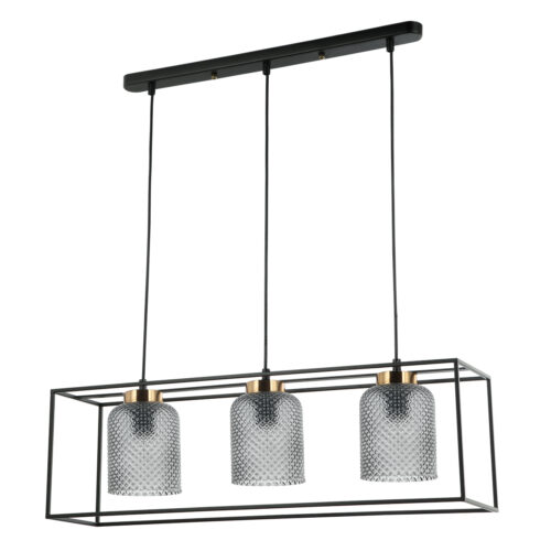 Pendant lamp Lux Sinella – modern pendant lamp in black and steel