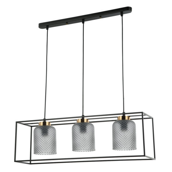 Pendant lamp Lux Sinella – modern pendant lamp in black and steel