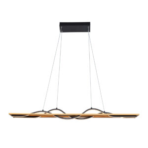 Pendant lamp Lux Conato – modern pendant lamp in sandblasted black and aluminum