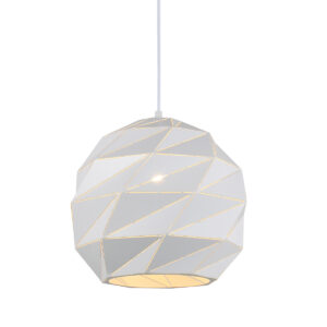 Pendant lamp Lux Palermo – modern pendant lamp in white and steel